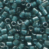15/o HEX BEADS: Trans. Dk. Teal Lined, Luster