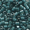 15/o HEX BEADS: Trans., Met. Dk. Teal Lined