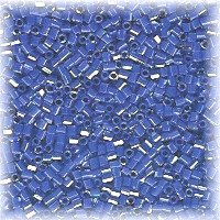 15/o HEX BEADS: Dark Royal Blue Luster