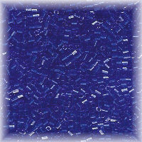 15/o HEX BEADS: Trans. Dk. Royal Blue (Cobalt)