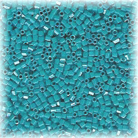 15/o HEX BEADS: Dark Turquoise Blue Luster