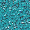 15/o HEX BEADS: Dark Turquoise Blue Luster