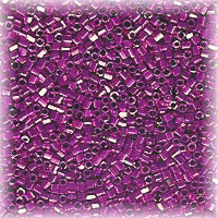 15/o HEX BEADS: Metallic Fuchsia