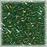 15/o HEX BEADS: Metallic Green & Bronze Irid.