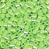 15/o HEX BEADS: Lime Green Luster