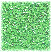 15/o HEX BEADS: Light Green Luster