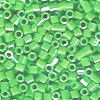 15/o HEX BEADS: Light Green Luster