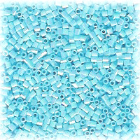 15/o HEX BEADS: Lt. Turquoise Blue Irid.