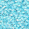 15/o HEX BEADS: Lt. Turquoise Blue Irid.