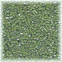 15/o HEX BEADS: Olive Green Luster