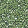 15/o HEX BEADS: Olive Green Luster