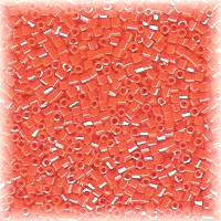 15/o HEX BEADS: Reddish Orange Luster