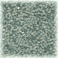 15/o HEX BEADS: Pearl Grey Satin