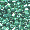 15/o HEX BEADS: Metallic Teal