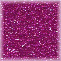 15/o HEX BEADS: Trans. Fuchsia