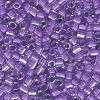 15/o HEX BEADS: Trans. Purple Lined