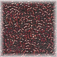 15/o HEX BEADS: Trans. Red S/L