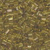 15/o HEX BEADS: Trans. Topaz Brown