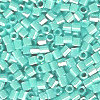 15/o HEX BEADS: Turquoise Green Luster