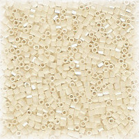 15/o HEX BEADS: Lt. Peachy Cream Pearl