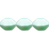 12x15mm Opaque Milky Seafoam *Vintage* Czech Pressed Glass HEXAGON OVAL Beads