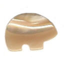 13x18mm Natural Mother of Pearl ZUNI BEAR Animal Fetish Bead