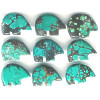 12x18mm Stabilized Chinese Turquoise ZUNI BEAR Animal Fetish Beads