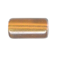 12x23mm Transparent Topaz Brown Pressed Glass Focal TUBE Bead