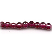 2.5mm Garnet ROUND Beads - 14" Strand