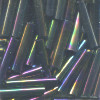 1/16" x 3/8" (9mm) BUGLE BEADS: Dark Blue Irid.