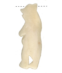1"x 3" Carved Bone STANDING BEAR Animal Fetish PENDANT / Focal Bead Compnent