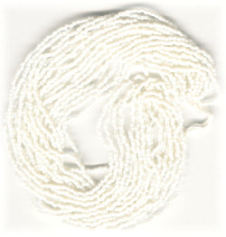 12/o Czech 3-CUT Beads: Chalk White