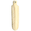 3" Double-Sided Carved Bone FEATHER Pendant/Focal Bead