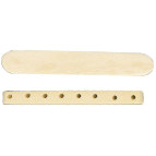 4x8x52mm Natural Bone 8-Hole SPACER BAR Component - Side Drilled Through Width