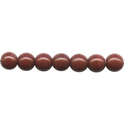 5mm Opaque Dark Brown Pressed Glass ROUND Beads