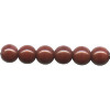 5mm Opaque Dark Brown Pressed Glass ROUND Beads