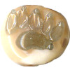5x12mm Lampwork Glass *Paw Print* TABULAR Beads