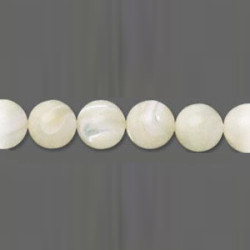 6mm White Mother of Pearl ROUND Beads