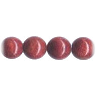 8mm Red Sponge Coral ROUND Beads