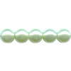 8mm Mint Green Luster Czech Pressed Glass SMOOTH ROUND Pearl Beads