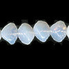 8mm Translucent Opal White Pressed Glass Mussel SHELL Beads