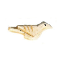 10x25mm Antiqued Bone BIRD #3 Animal Fetish Bead