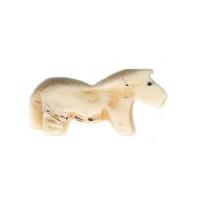 12x25mm Antiqued Bone HORSE Animal Fetish Bead