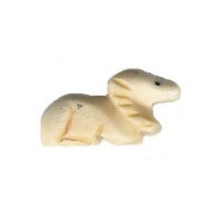 20mm Antiqued Bone RAM/BIGHORN SHEEP Animal Fetish Bead