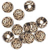 9mm Antiqued Metallic Bronze Acrylic Rosebud ROUND Beads