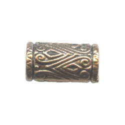 9x16mm Antiqued Metallic Copper Acrylic Moroccan Style TUBE Bead