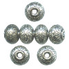 12x15mm Antiqued Metallic Silver Moroccan Style Acrylic RONDELLE Beads