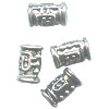 5x9mm Antiqued Metallic Silver Acrylic TUBE Beads
