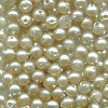 3mm Buff Pearl Acrylic ROUND Beads