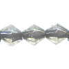 6x6mm Black Lined Transparent Acrylic Faceted BICONE Beads